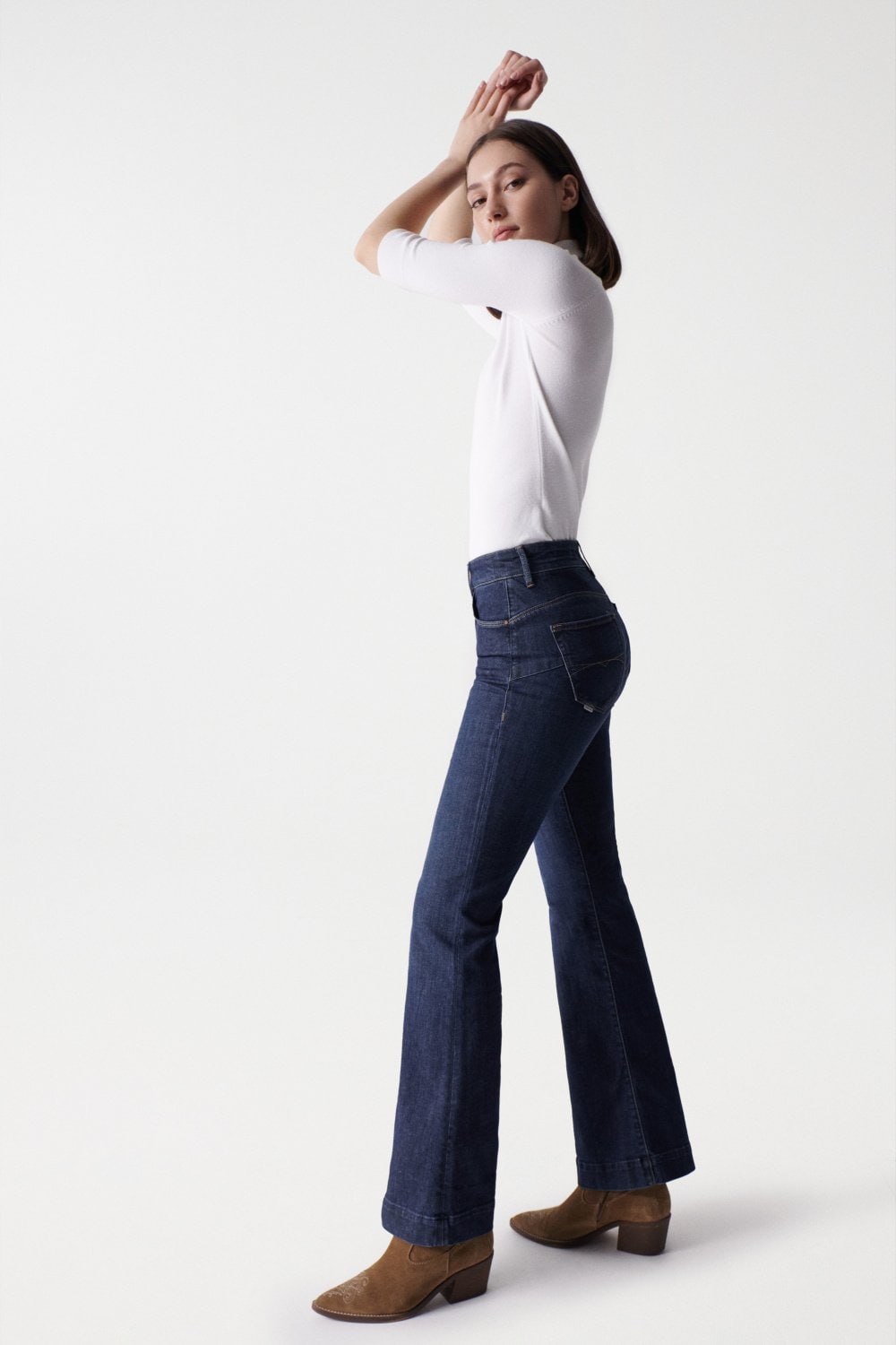 Jeans Glamour Flare Push-In lavaggio scuro Salsa Jeans   