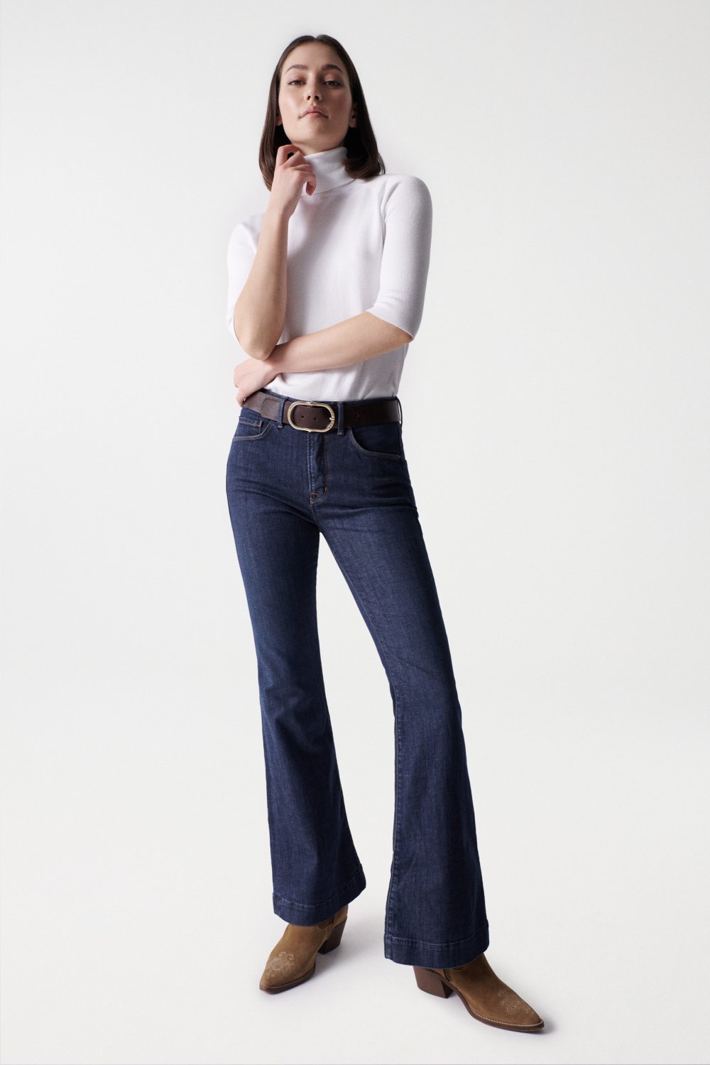 Jeans Glamour Flare Push-In lavaggio scuro Salsa Jeans   