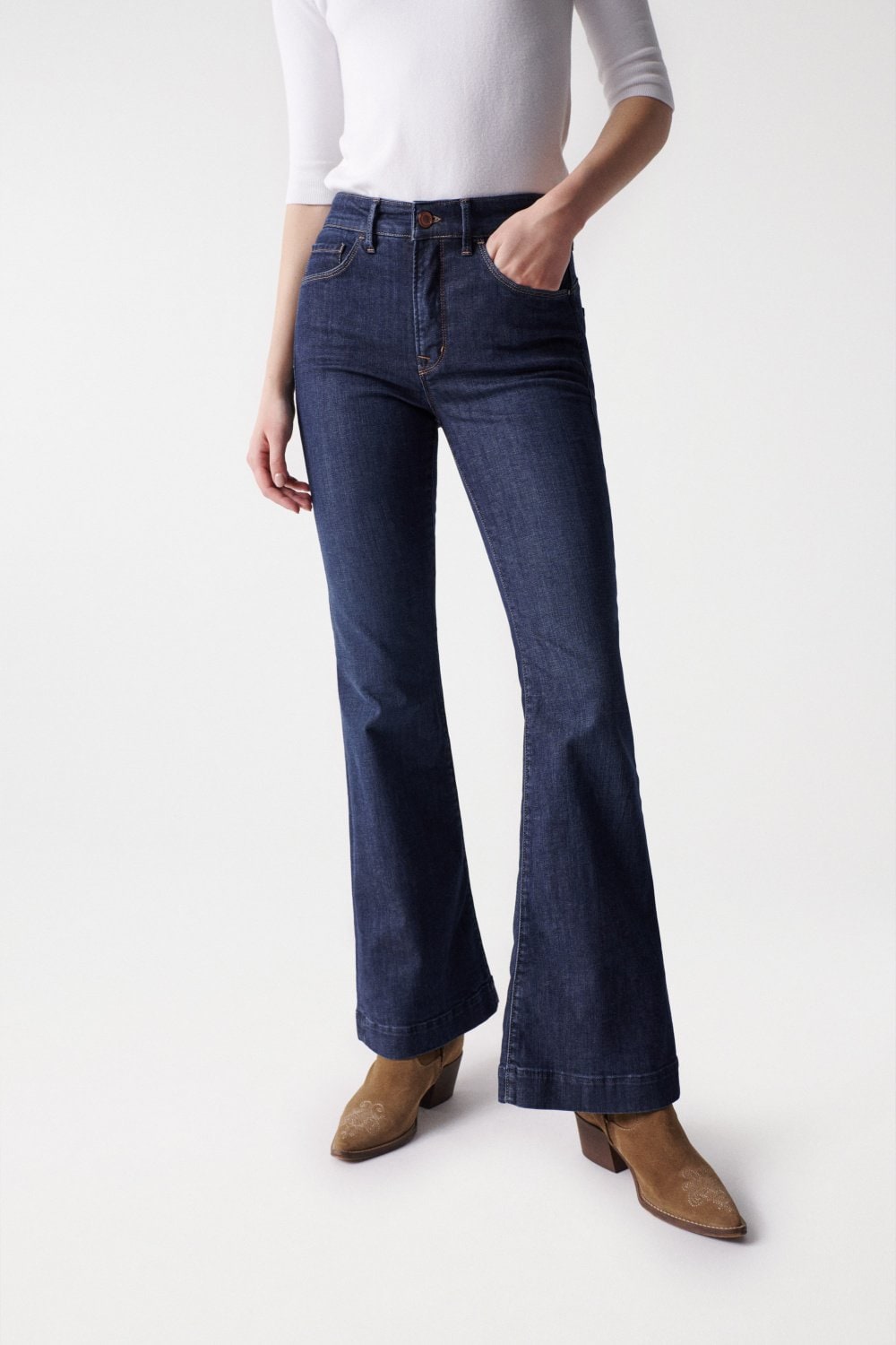 Jeans Glamour Flare Push-In lavaggio scuro Salsa Jeans   