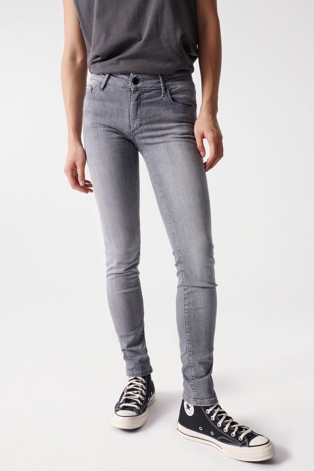 Wonder Skinny Push-Up in jeans grigio scuro Salsa Jeans   