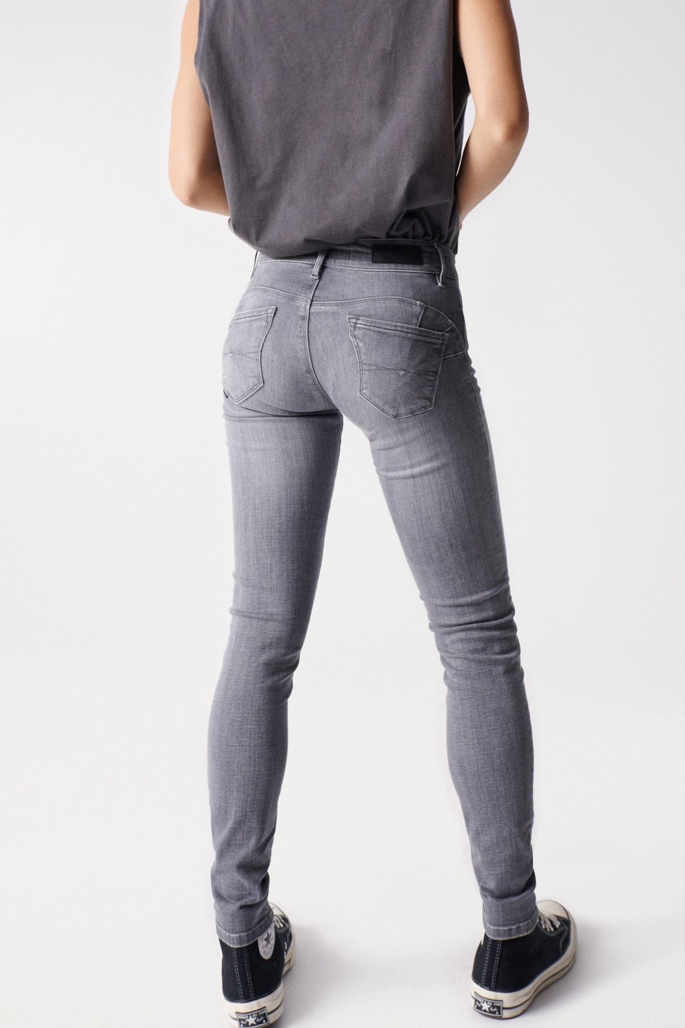 Wonder Skinny Push-Up in jeans grigio scuro Salsa Jeans   