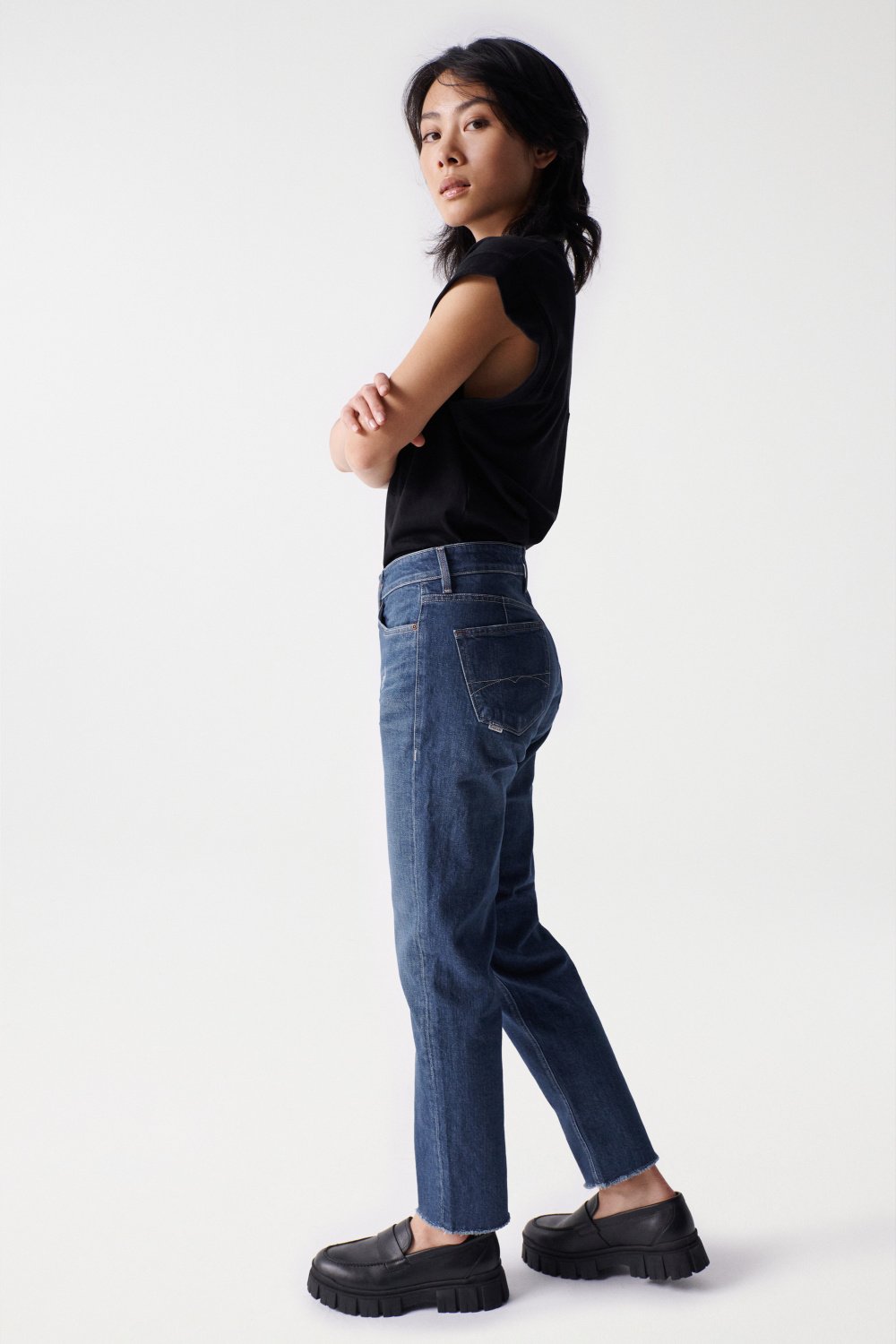 Jeans True Cropped Slim Comfort in lavaggio medio Salsa Jeans   