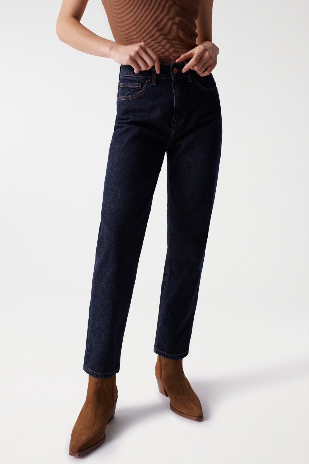 Jeans True Cropped Slim Comfort in lavaggio medio Salsa Jeans   