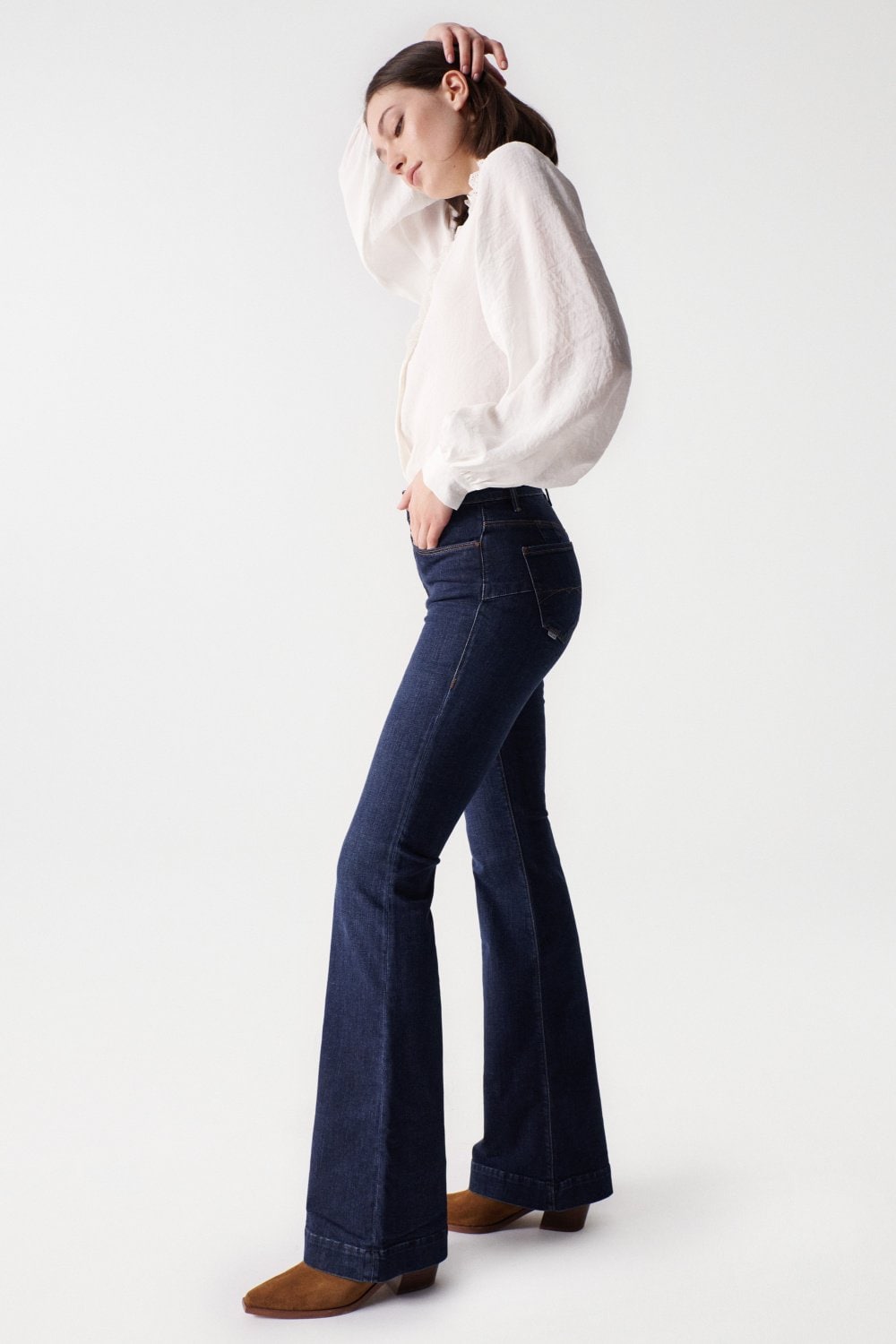 Destiny Flare Push-Up in jeans lavaggio scuro Salsa Jeans   