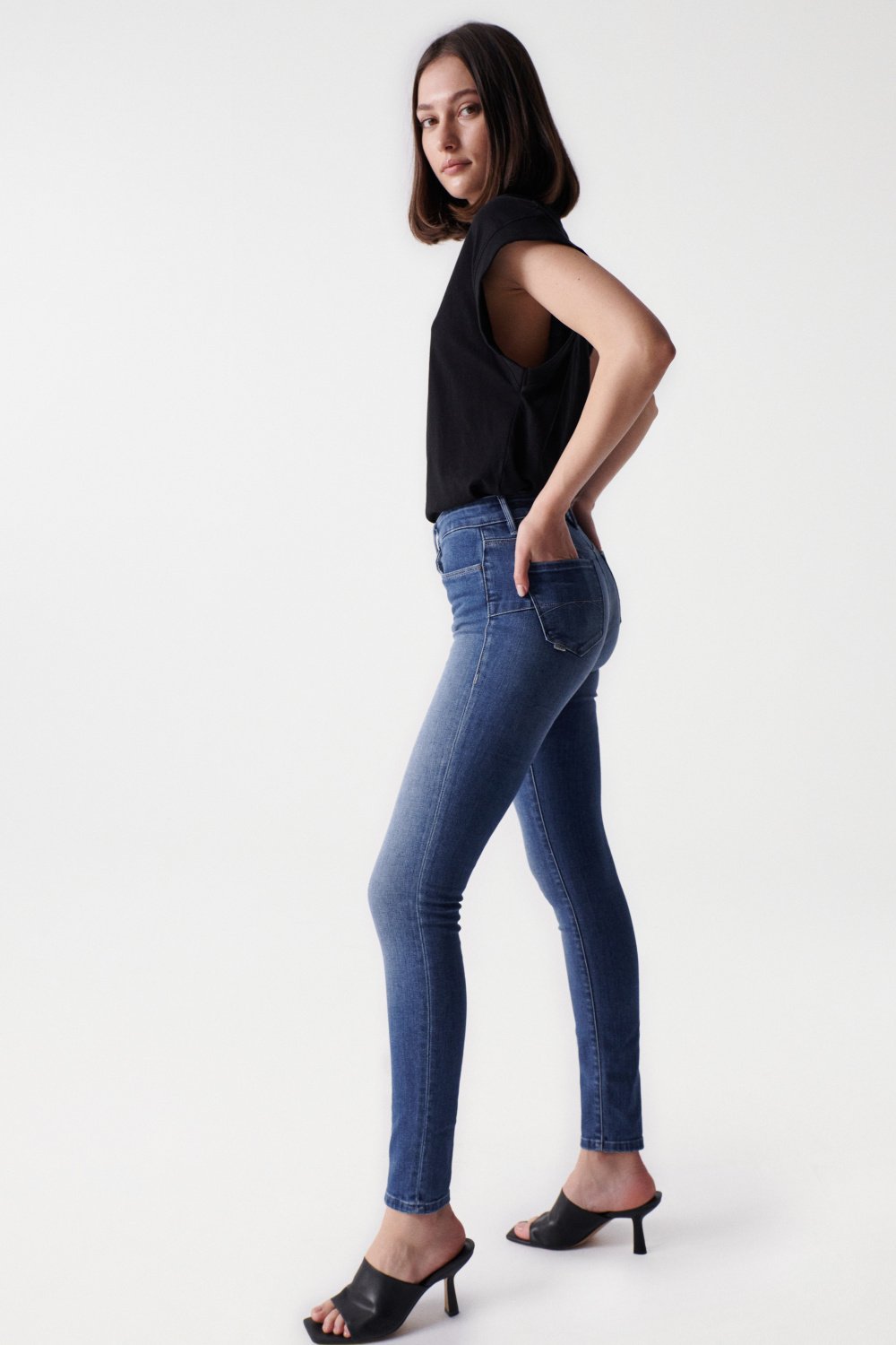 Jeans Destiny Skinny Push-Up con lavaggio medio Salsa Jeans   