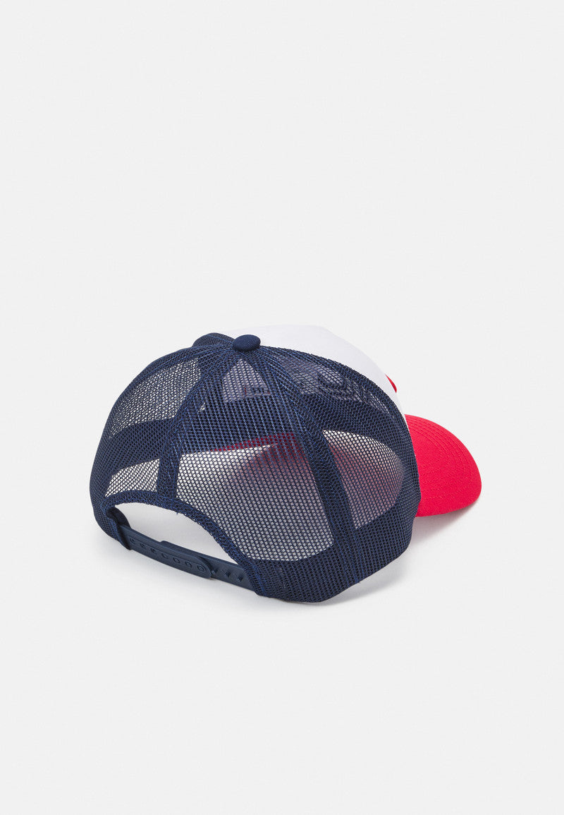 Beppu Trucker Cap Linear Logo Snap Back in rosso-bianco-blu Caps Fila   