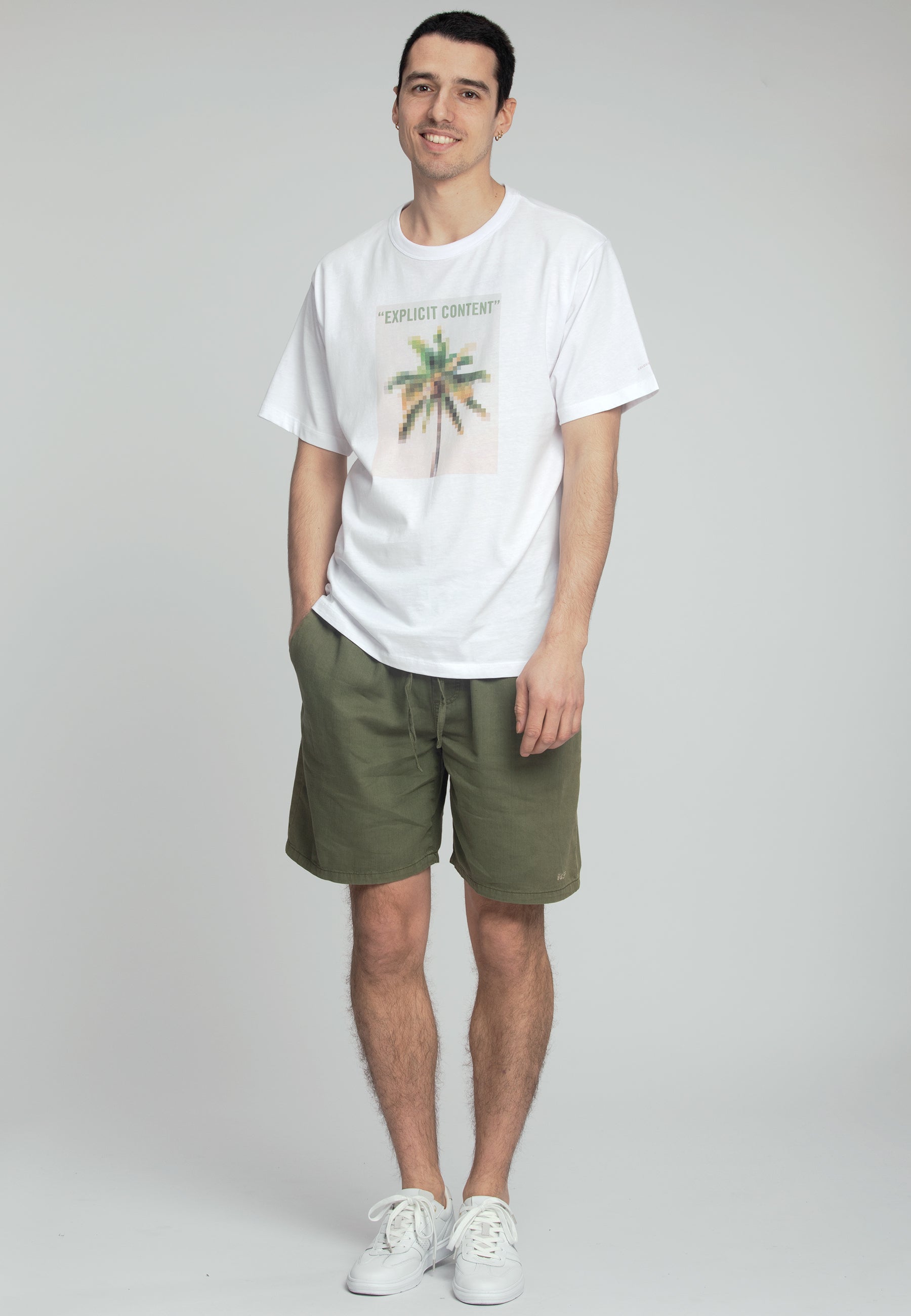 Maglietta con stampa di palme in t-shirt Blurred Palm Colours and Sons   