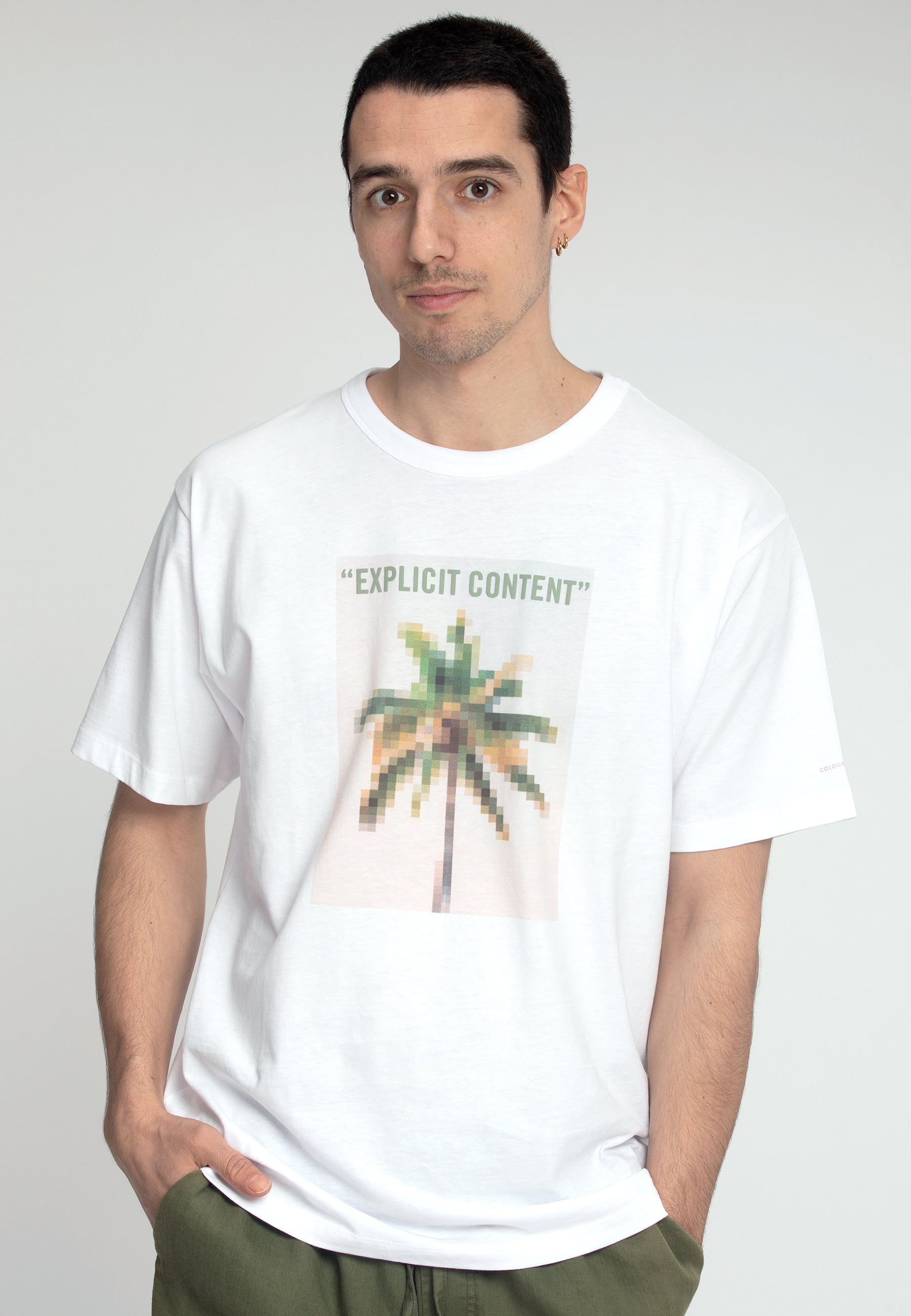 Maglietta con stampa di palme in t-shirt Blurred Palm Colours and Sons   