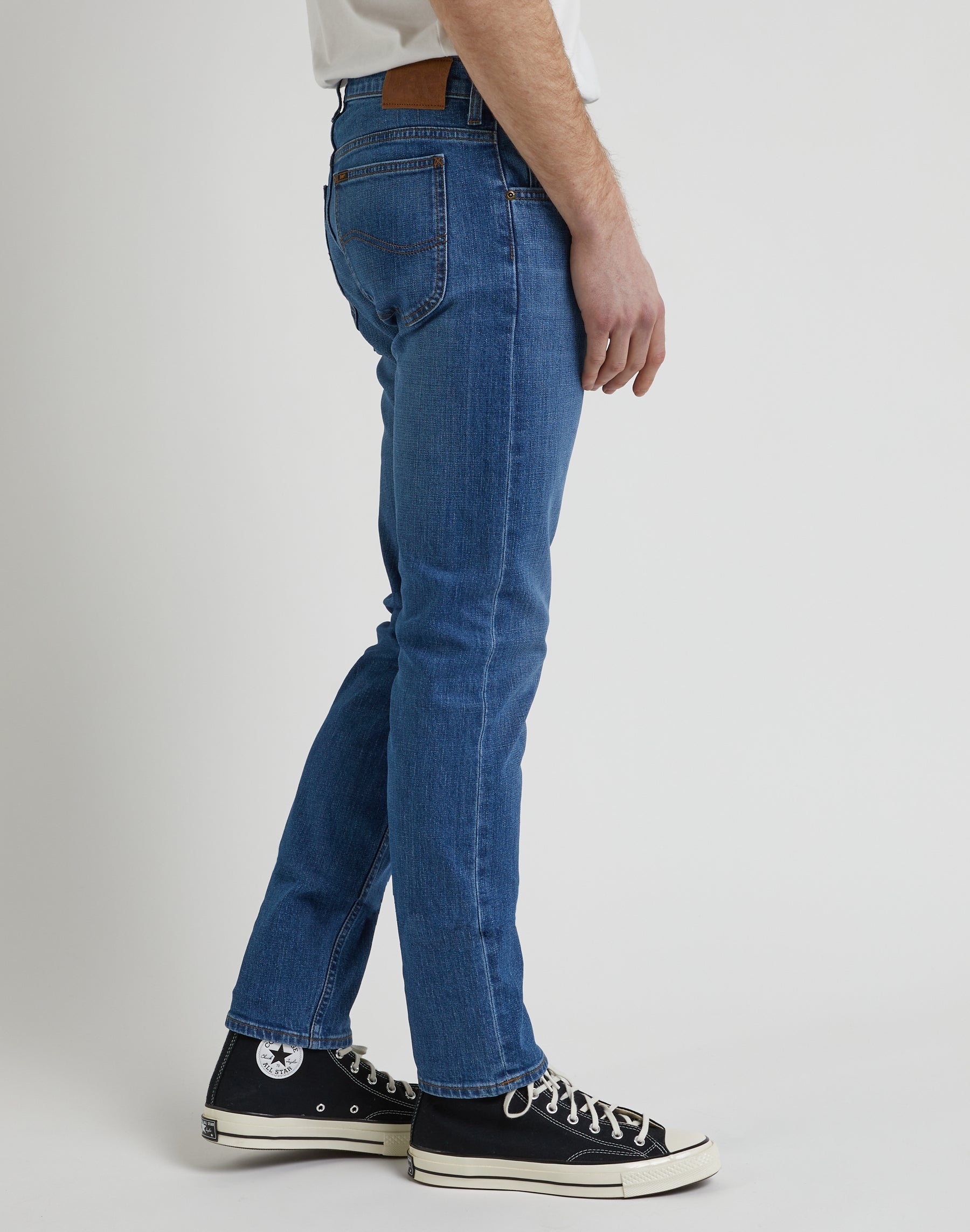 Cavaliere in jeans usati blu umido Lee   