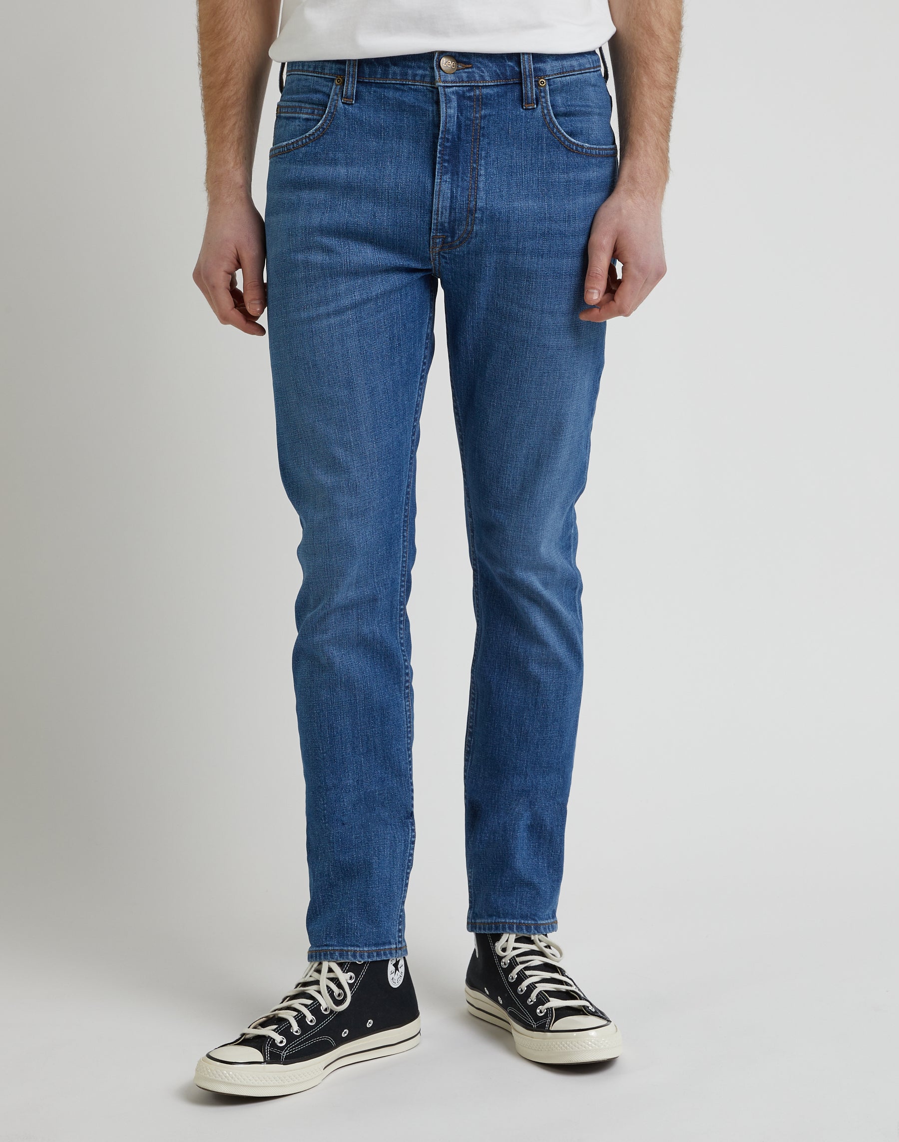 Cavaliere in jeans usati blu umido Lee   