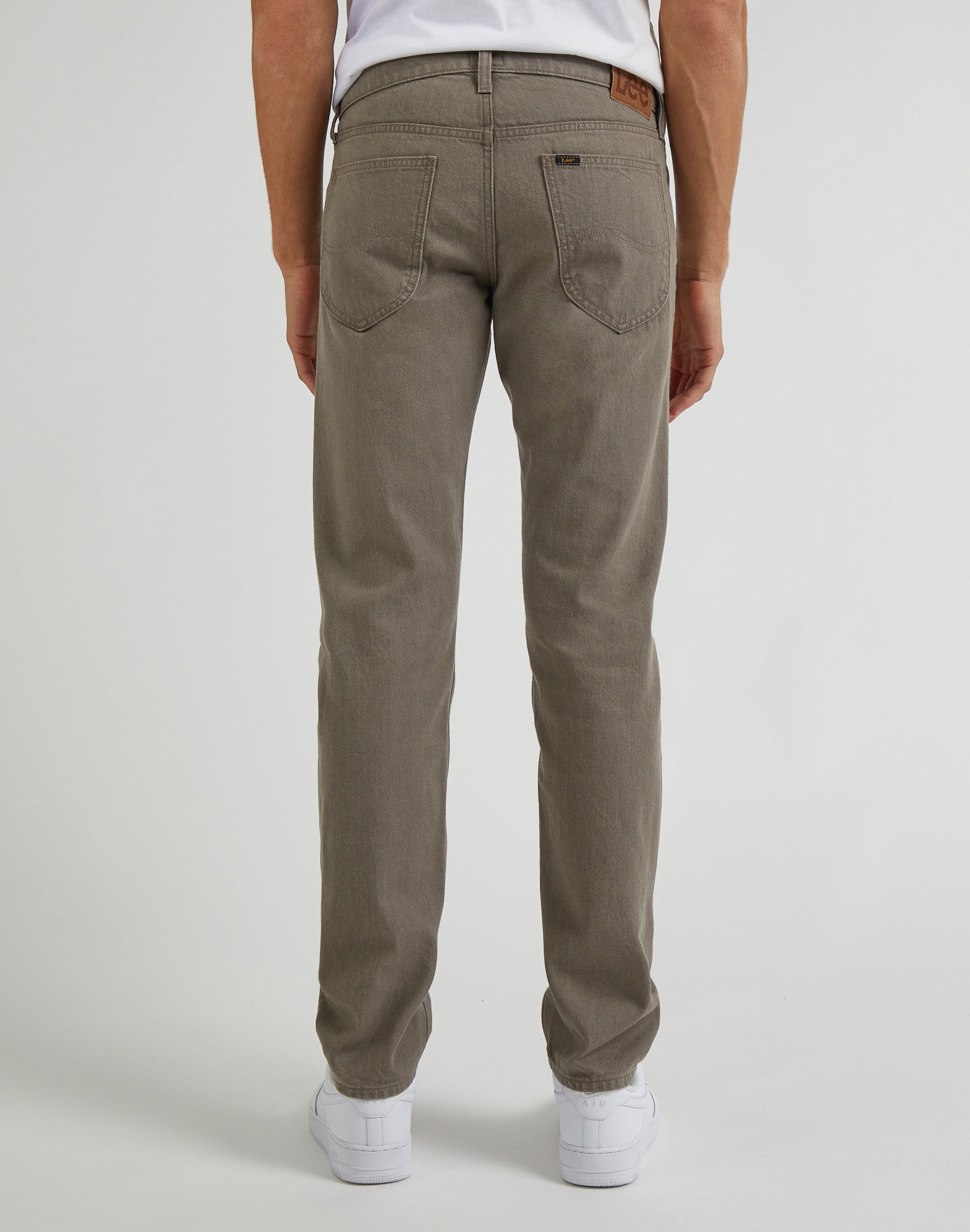 Pantaloni Daren Zip Fly Low Stretch in Mushroom Lee   