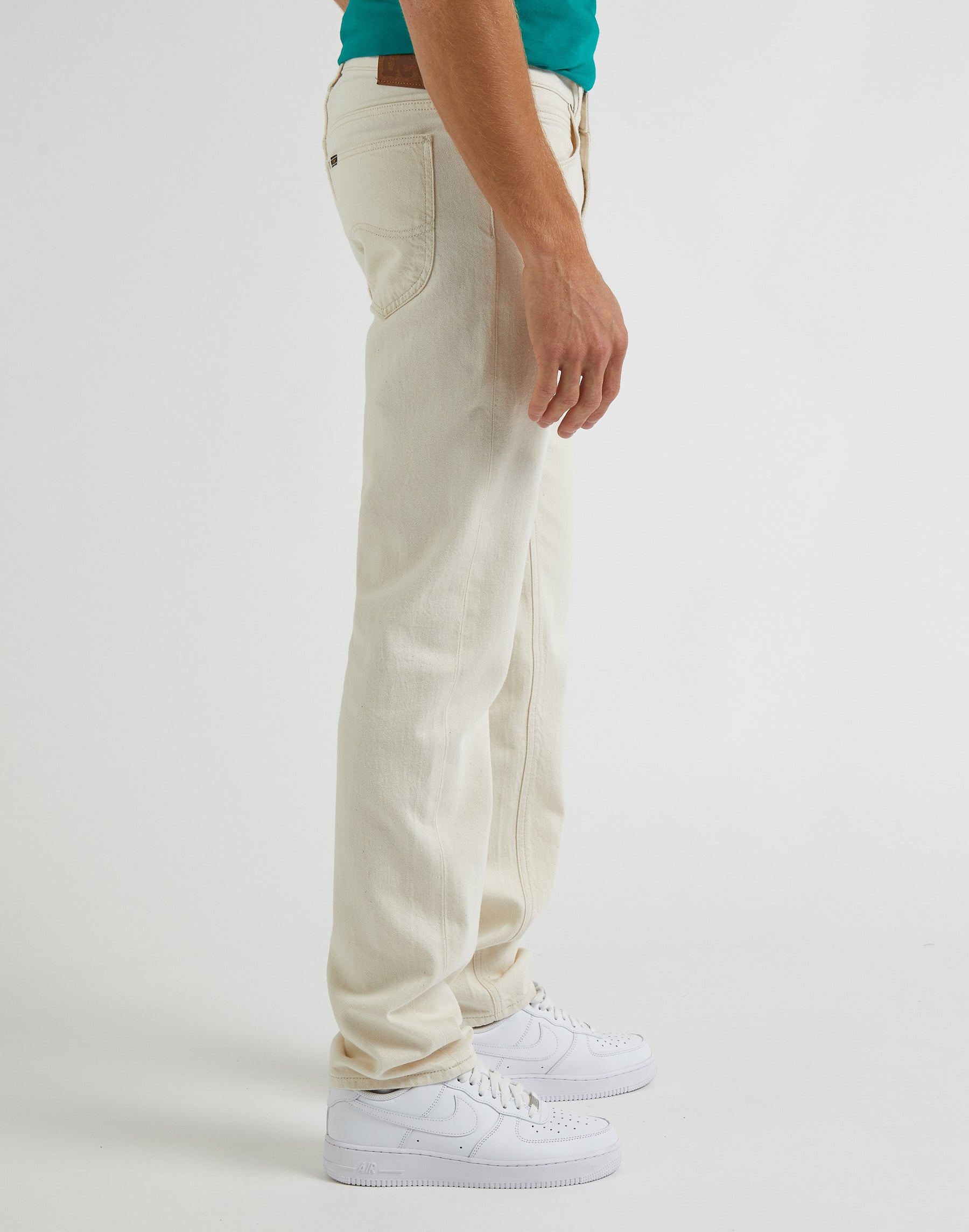 Pantaloni Daren Zip Fly Non Stretch in ecru Lee   