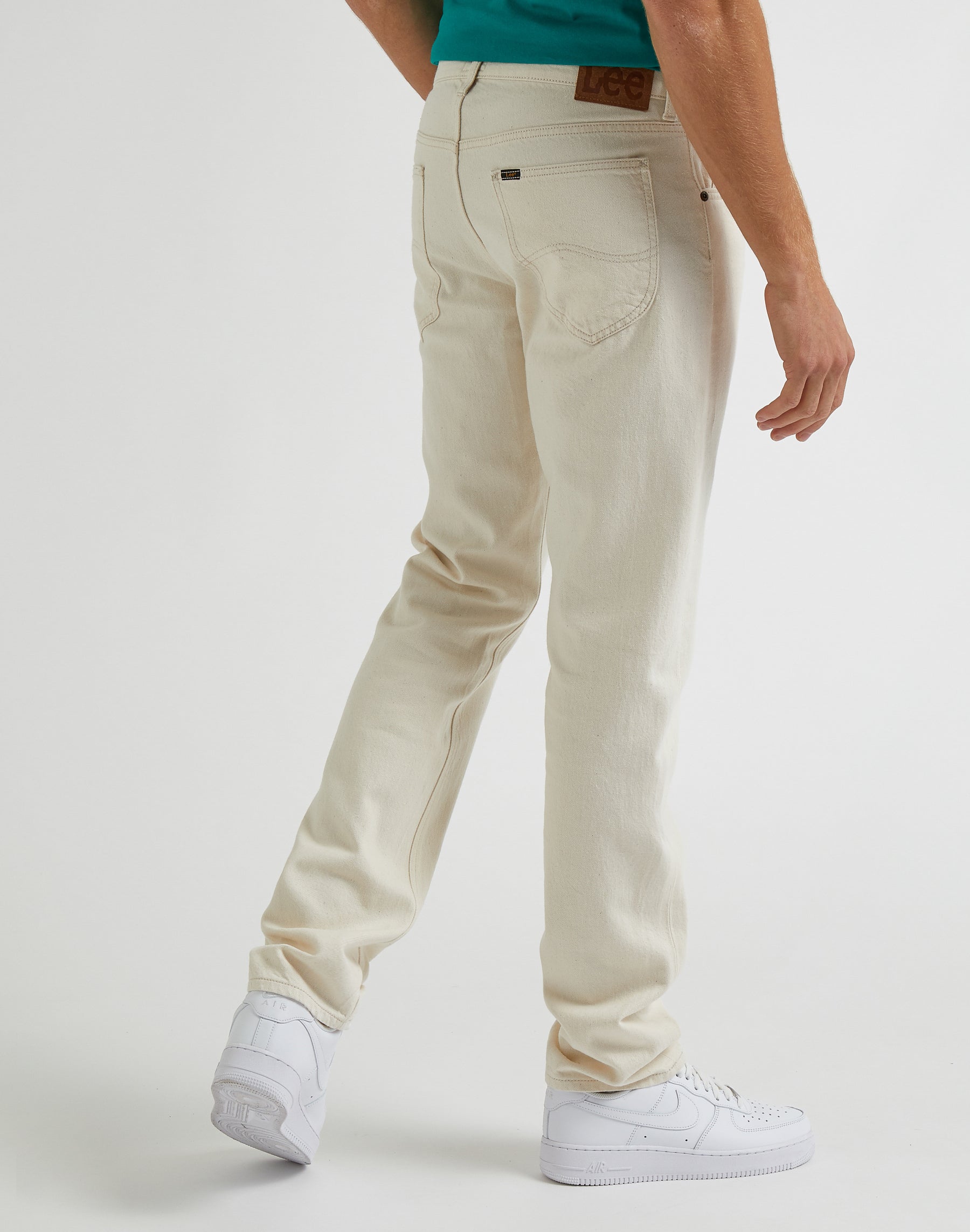 Pantaloni Daren Zip Fly Non Stretch in ecru Lee   