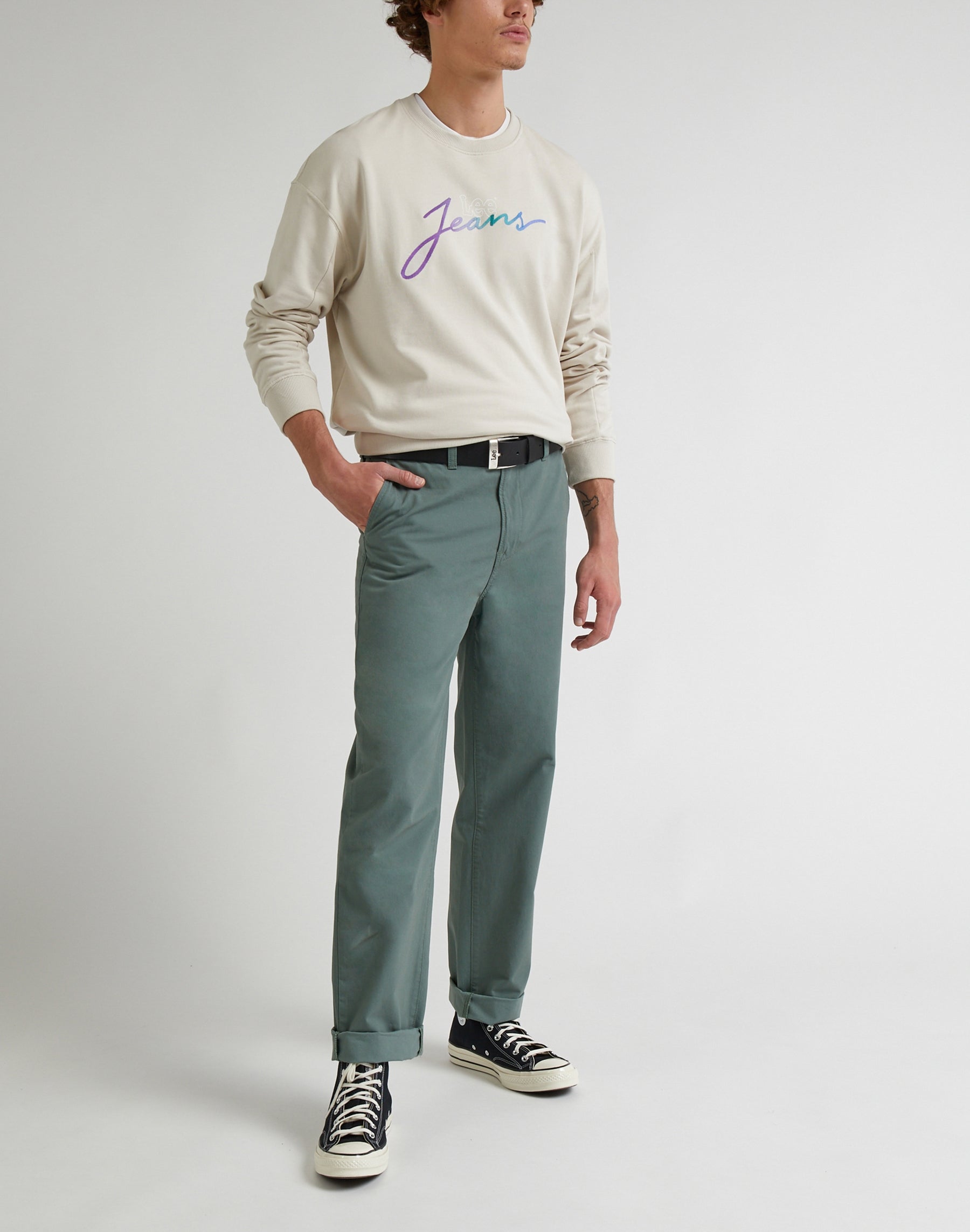 Pantaloni chino rilassati in Fort Green Lee   