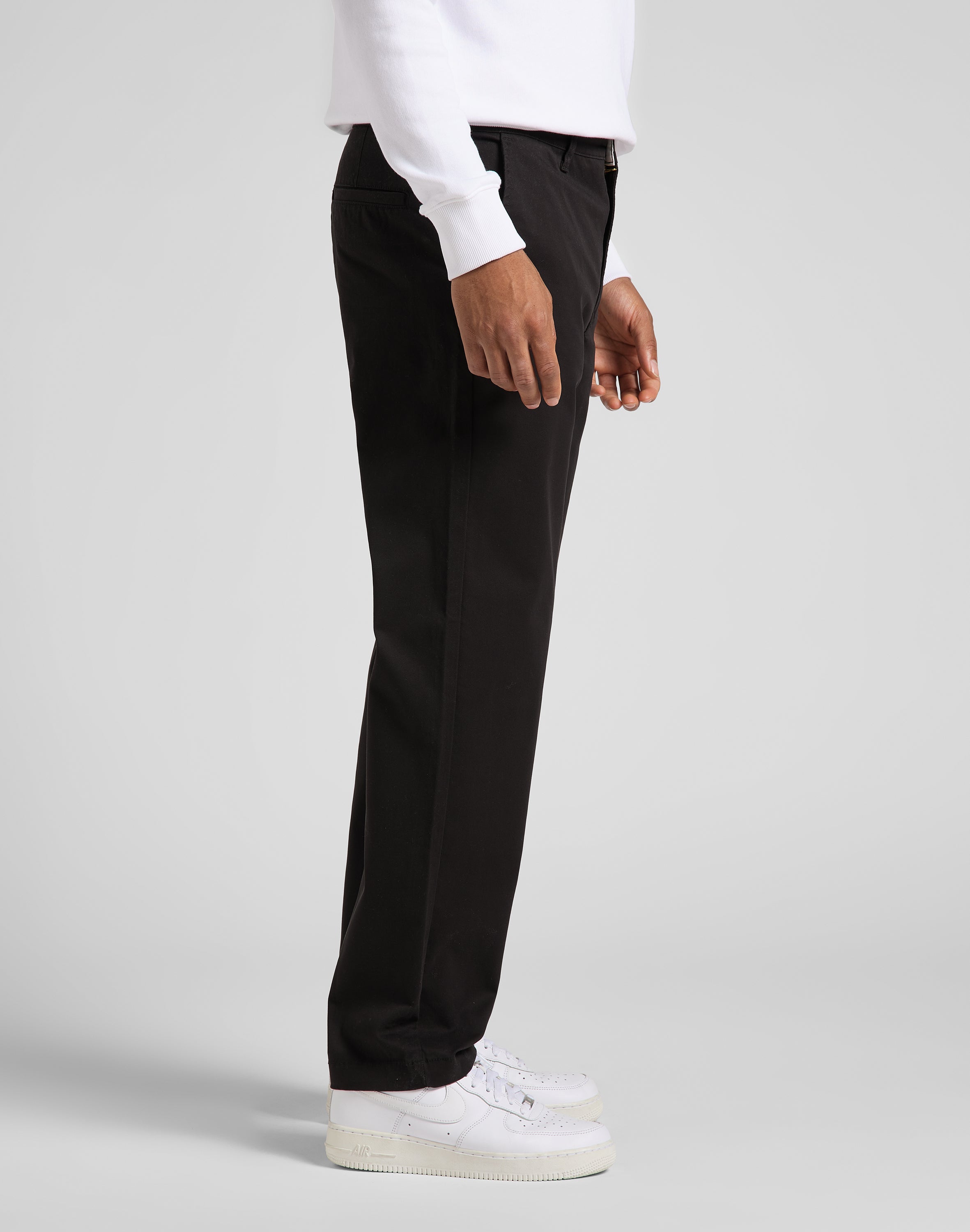 Pantaloni chino rilassati in nero Lee   