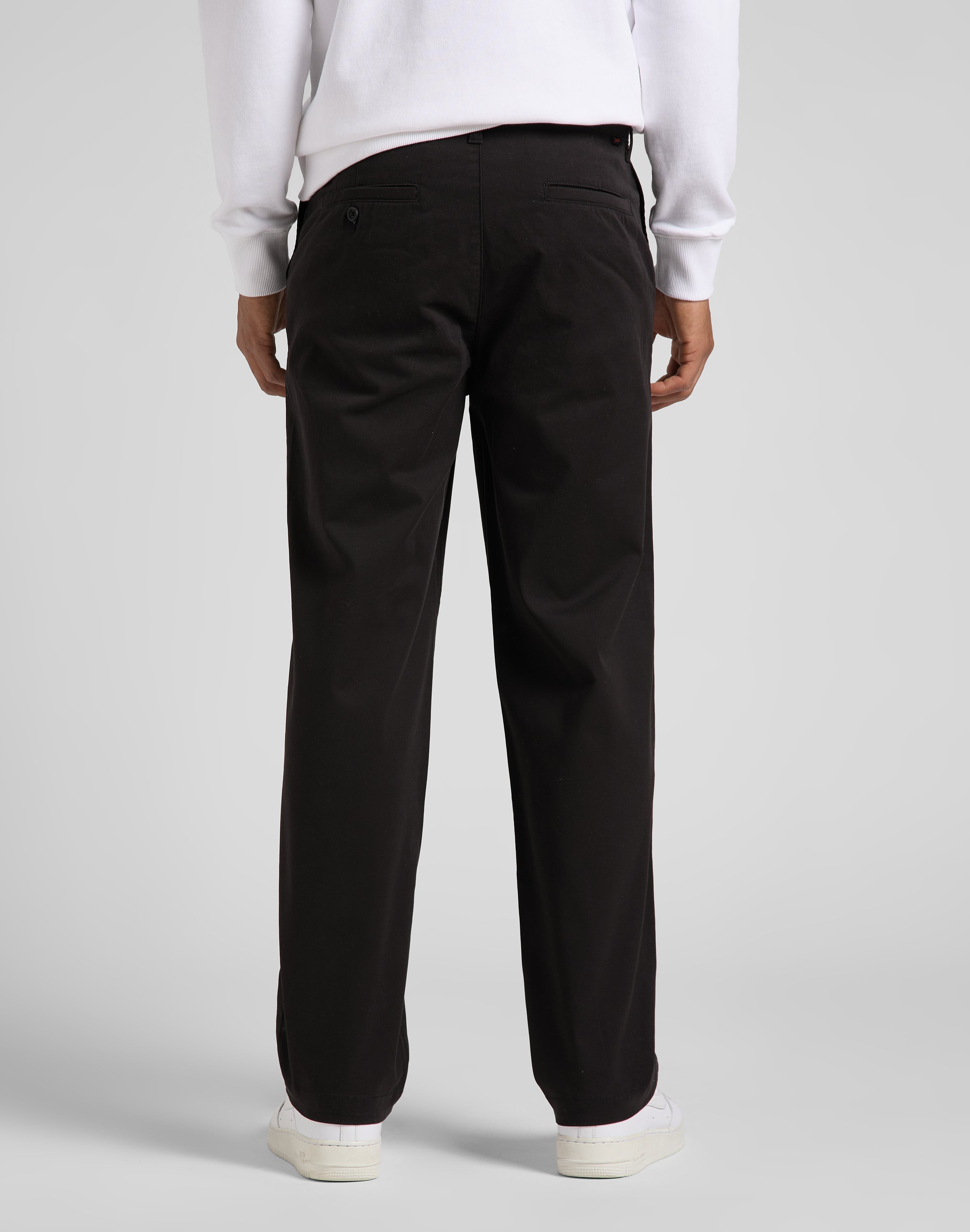 Pantaloni chino rilassati in nero Lee   