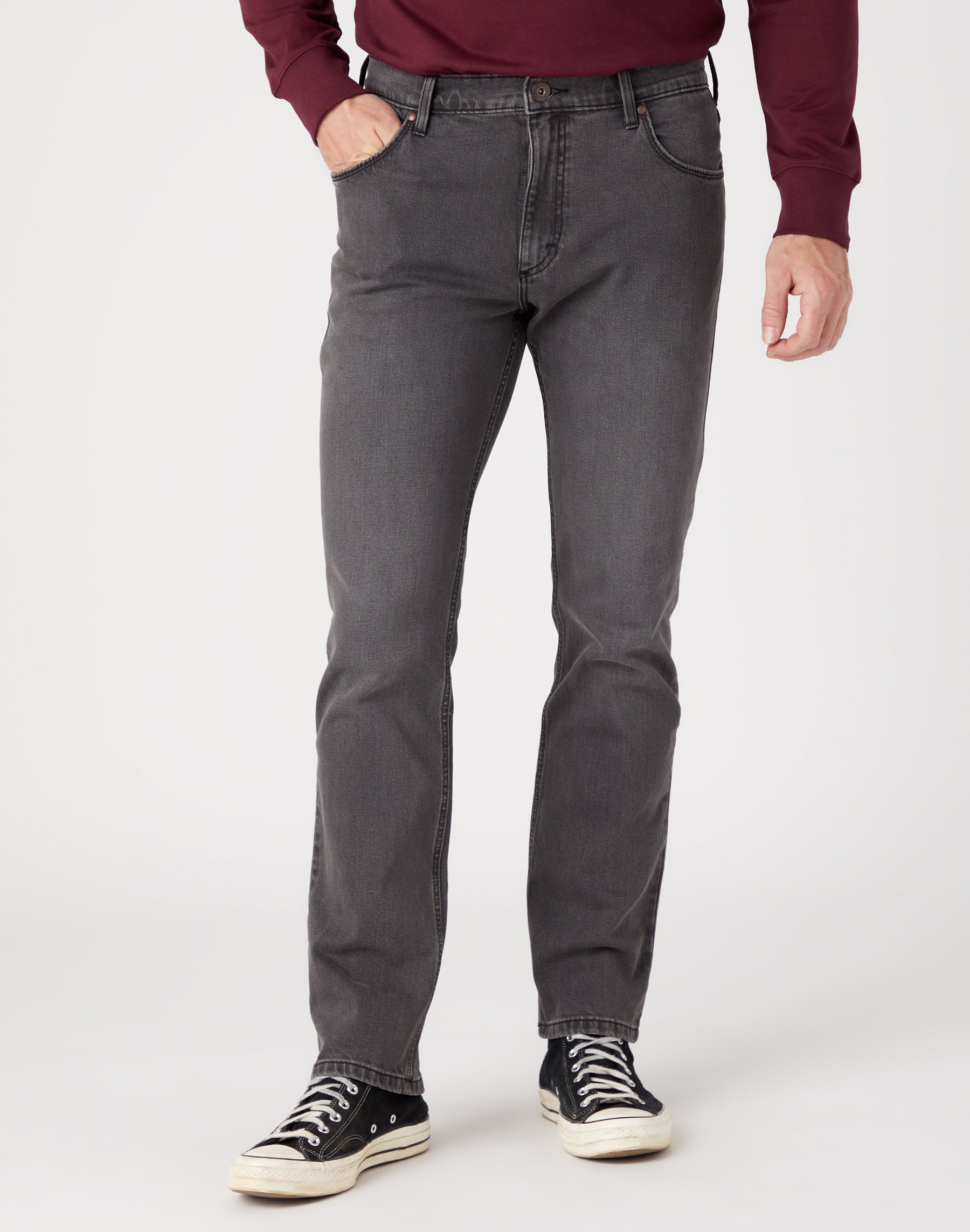 Jeans Regular Low Stretch in Grigio Autentico Wrangler   