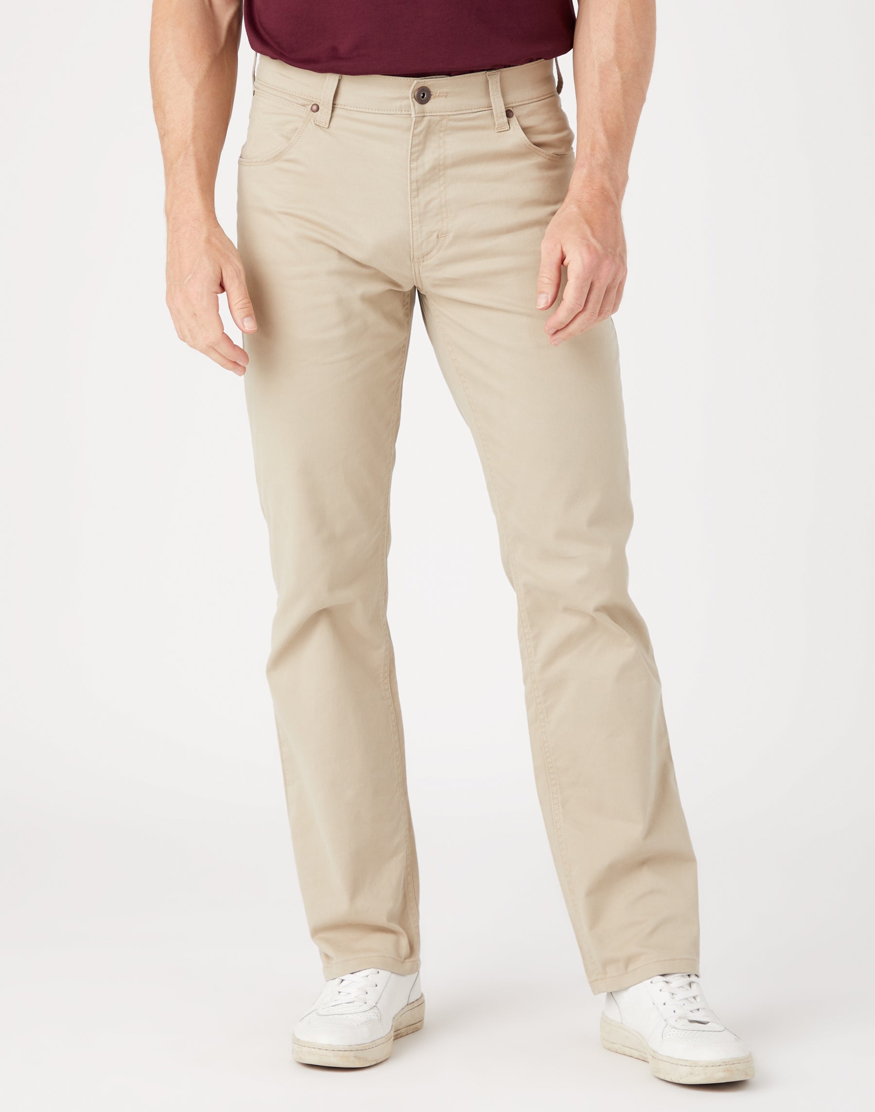 Dritti Medium Stretch in pantaloni Khaki Wrangler   