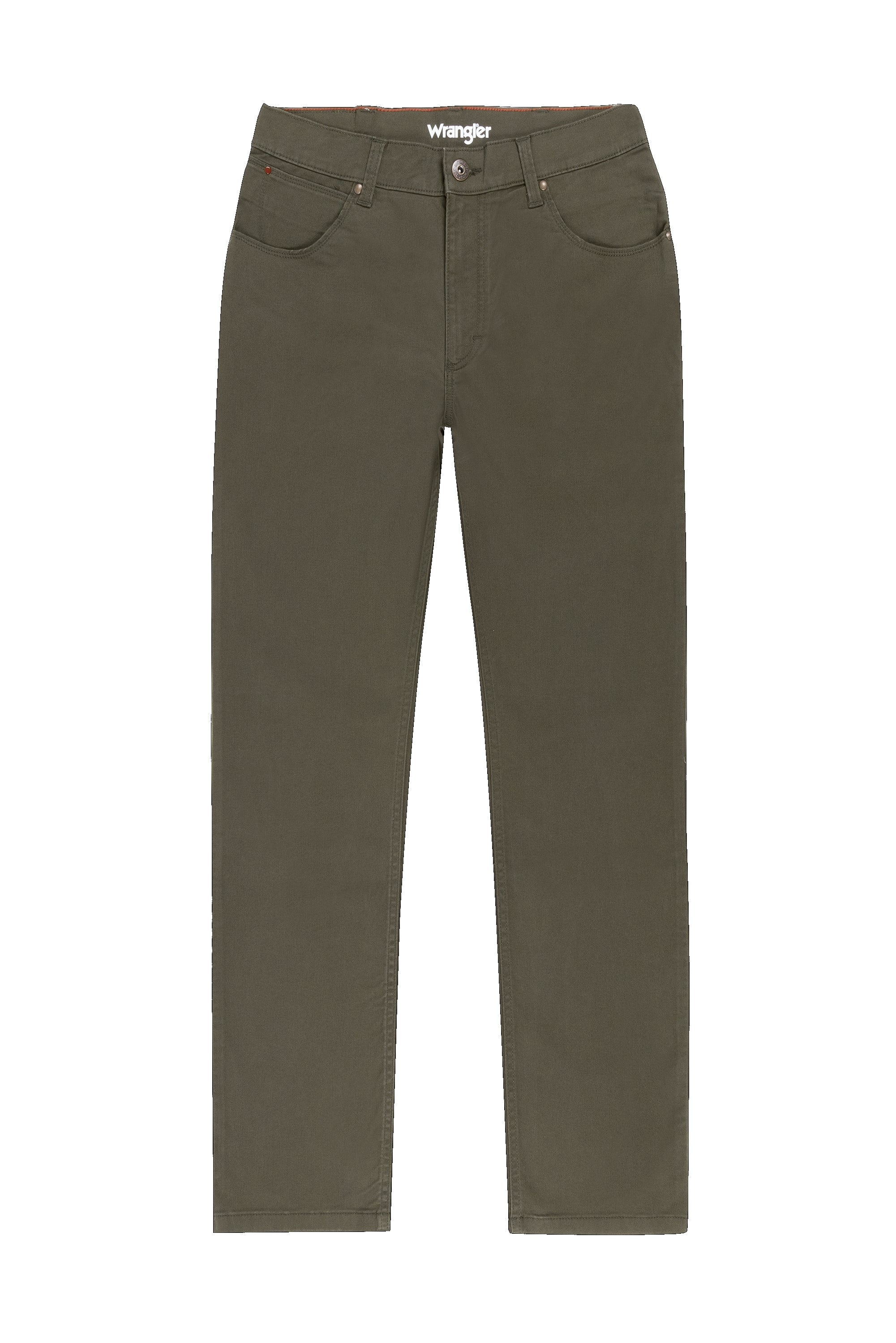 Pantaloni dritti medi elasticizzati Frontier Olive Wrangler   