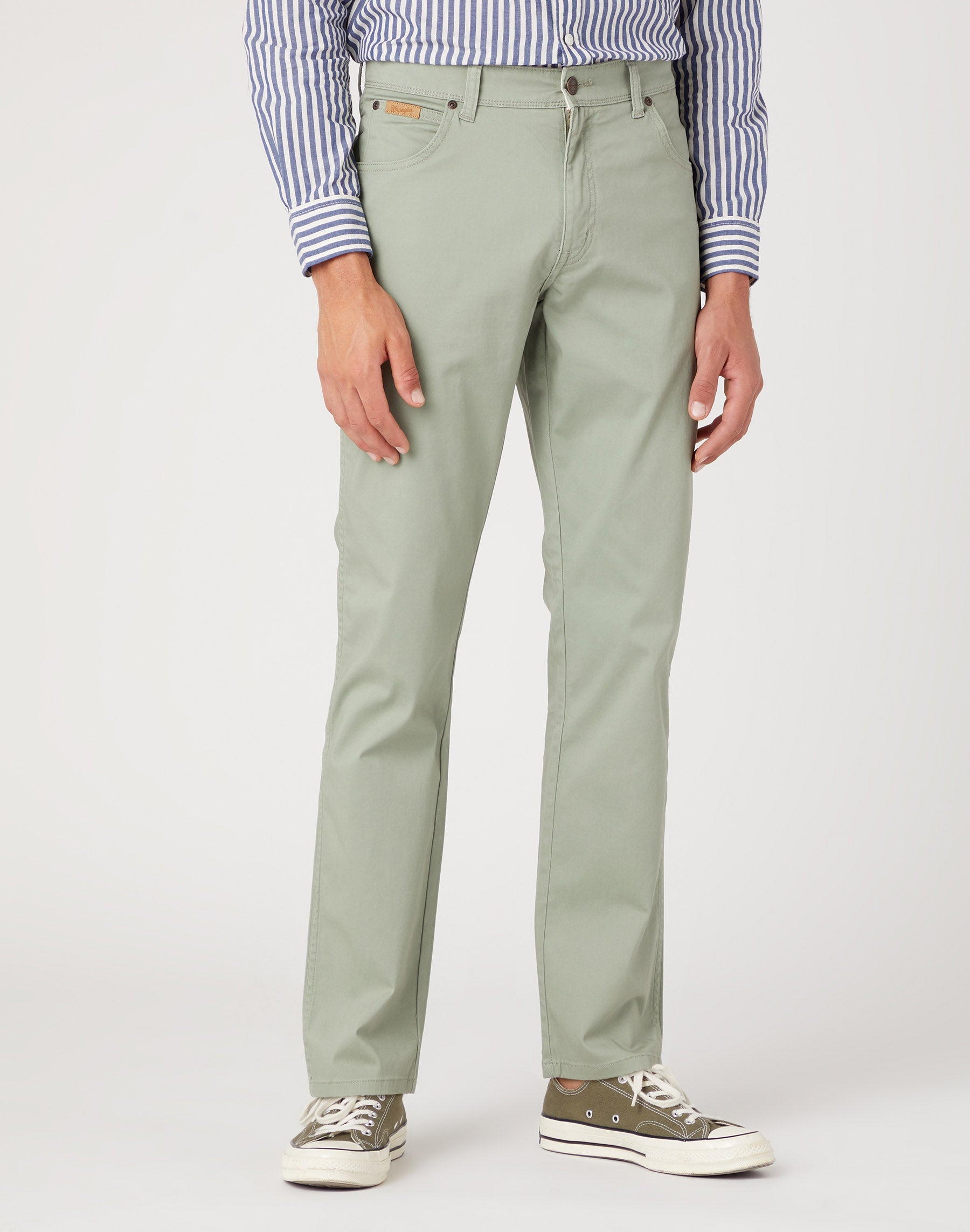 Pantaloni Texas Slim Medium Stretch in erba marina Wrangler   