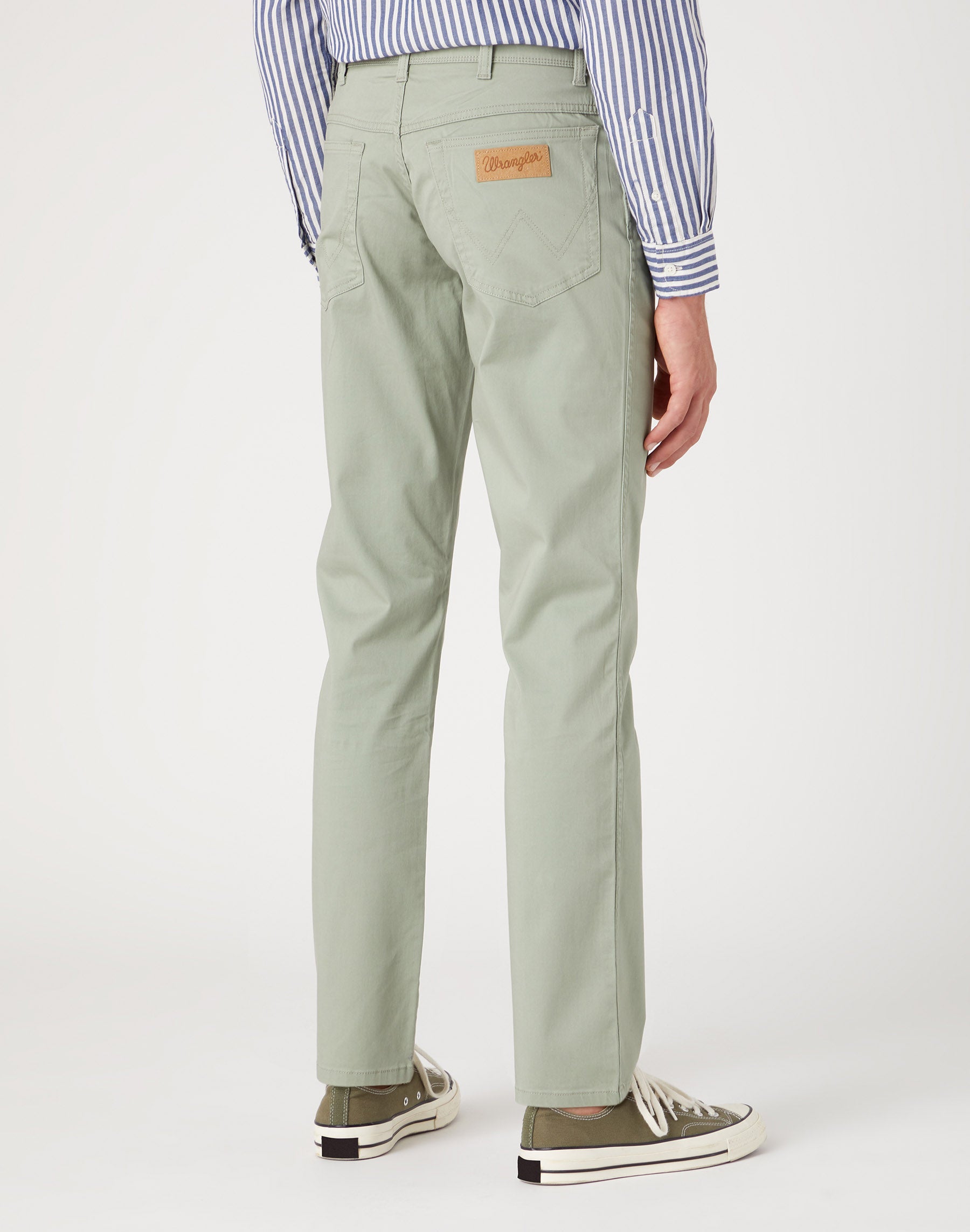 Pantaloni Texas Slim Medium Stretch in erba marina Wrangler   