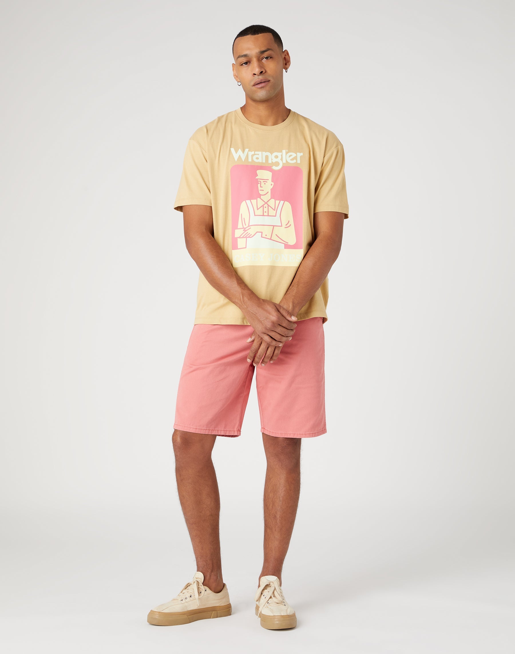 Pantaloncini Chino Casey Jones in rosa sbiadito Wrangler   