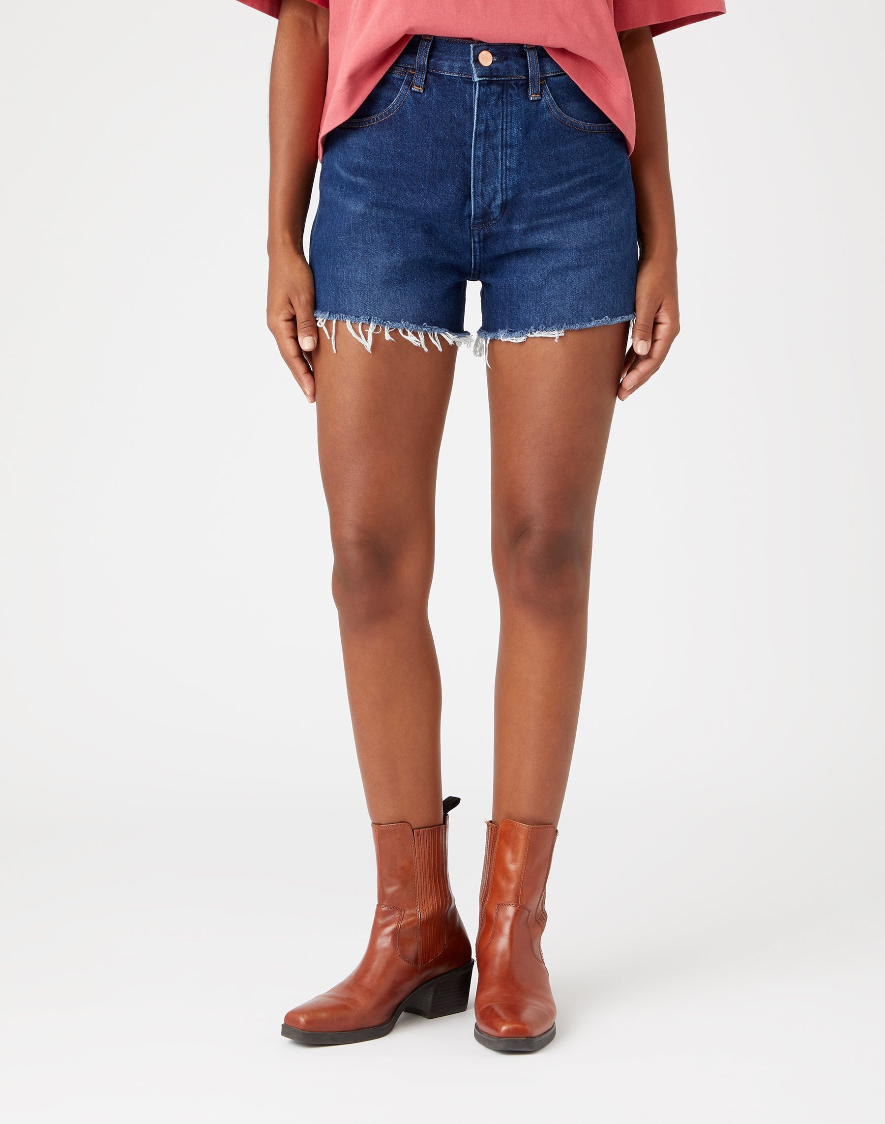 High Rise Pantaloncini Festival in Blue Horizons Jean Shorts Wrangler   