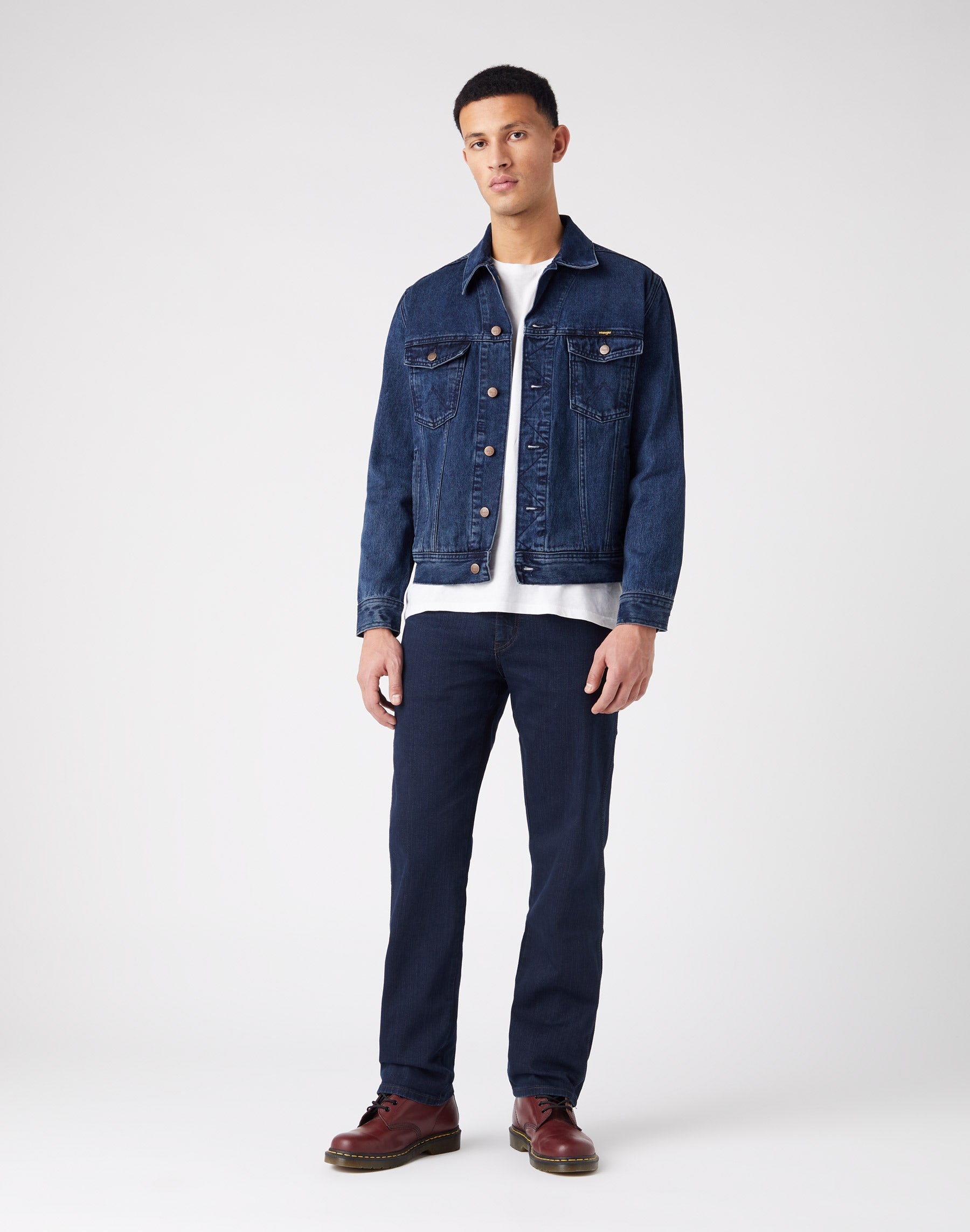 Giacca Authentic in blu carbone Stone Jackets Wrangler   