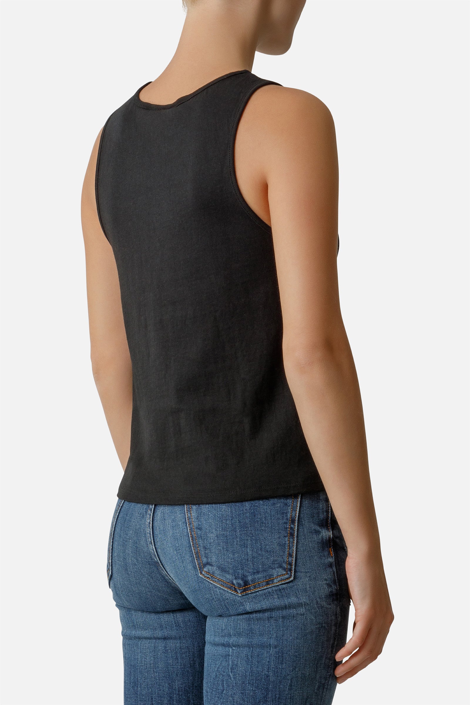 Canotta basic con logo frontale in Nero Tops Boxeur des Rues   