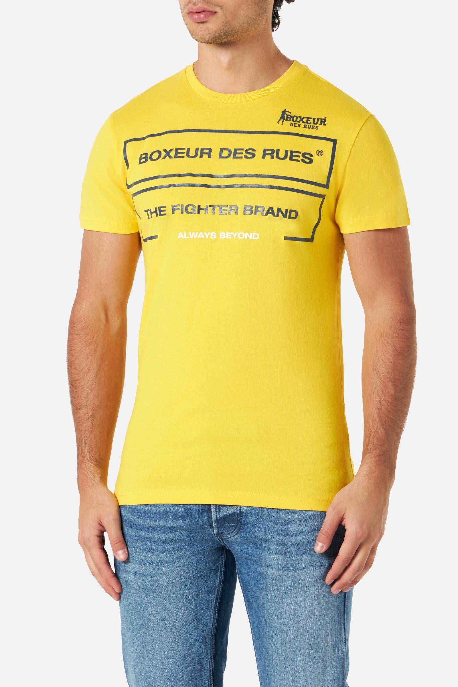 Maglietta girocollo in giallo T-Shirts Boxeur des Rues   