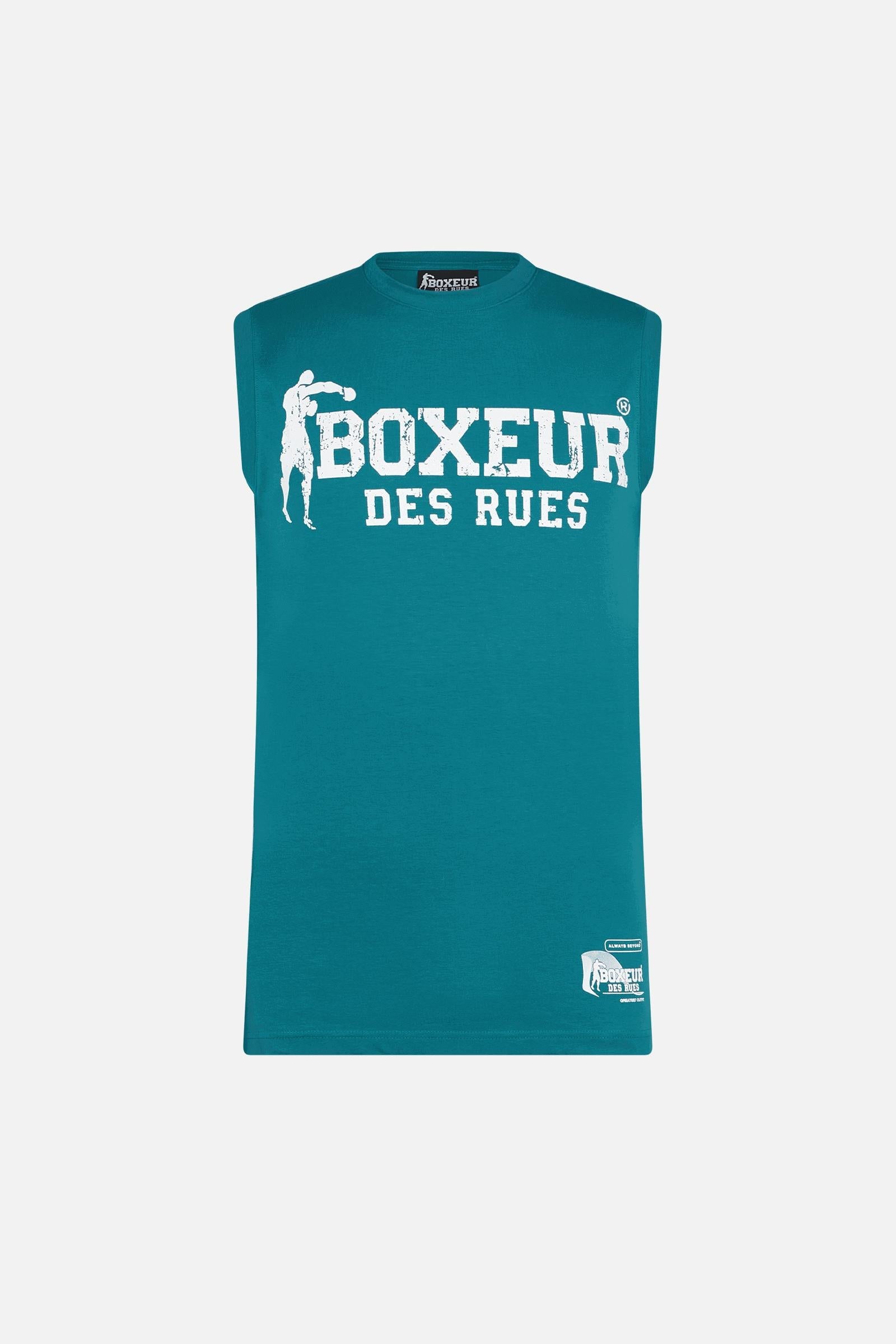 Canotta Basic stampata in Ocean Tops Boxeur des Rues   