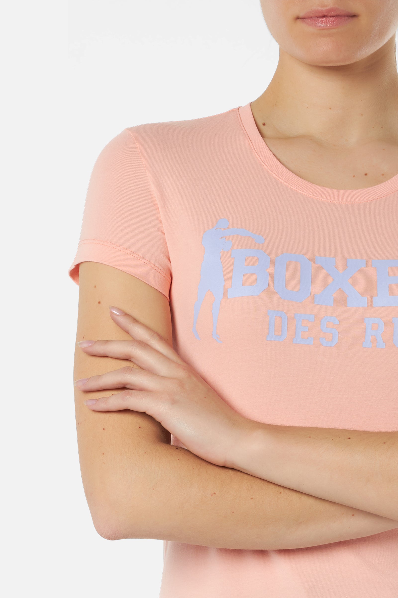 Maglietta basic con logo frontale in Blush T-Shirts Boxeur des Rues   