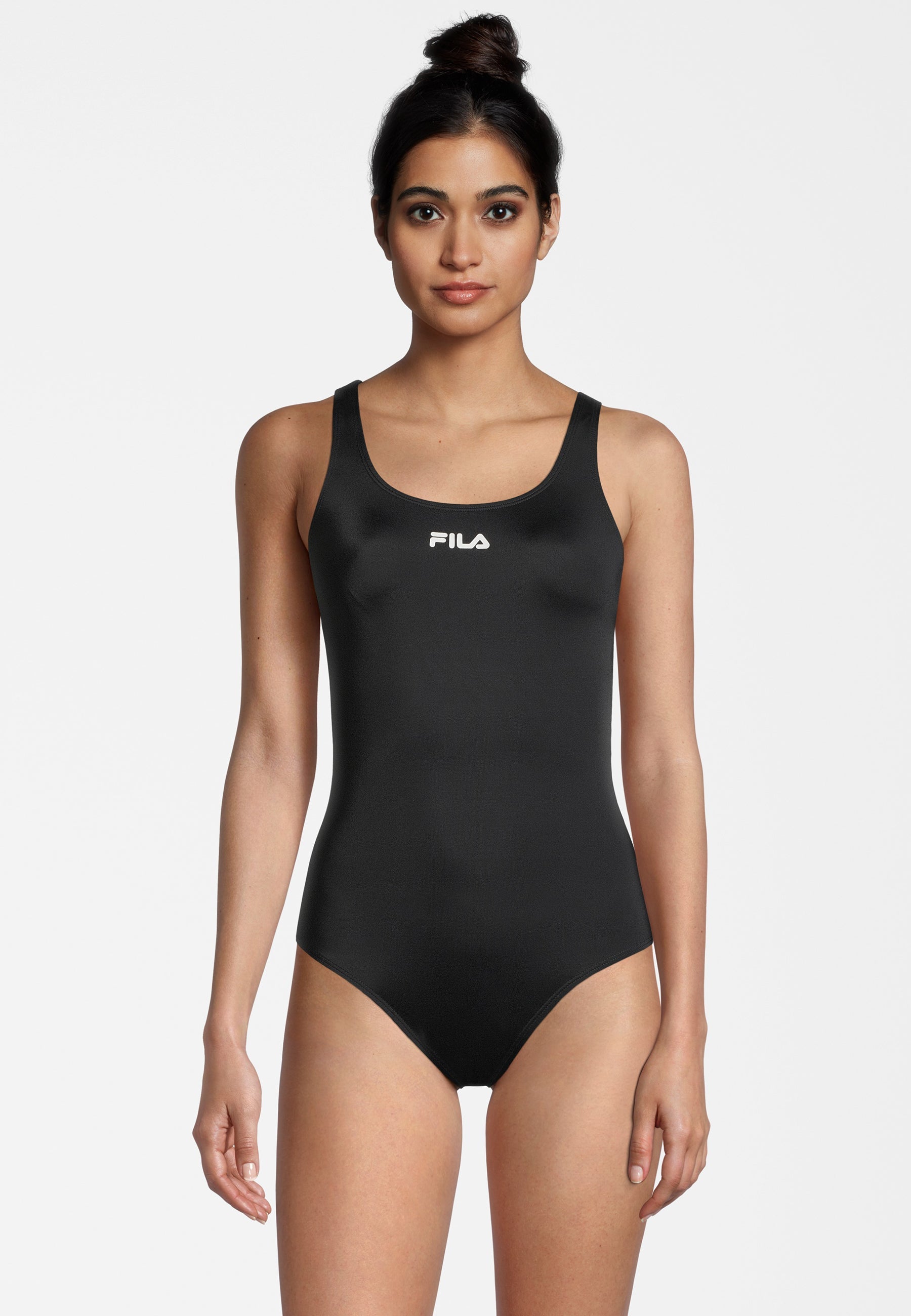 Saki Racer Back Swimsuit in Nero Costumi da bagno Fila   