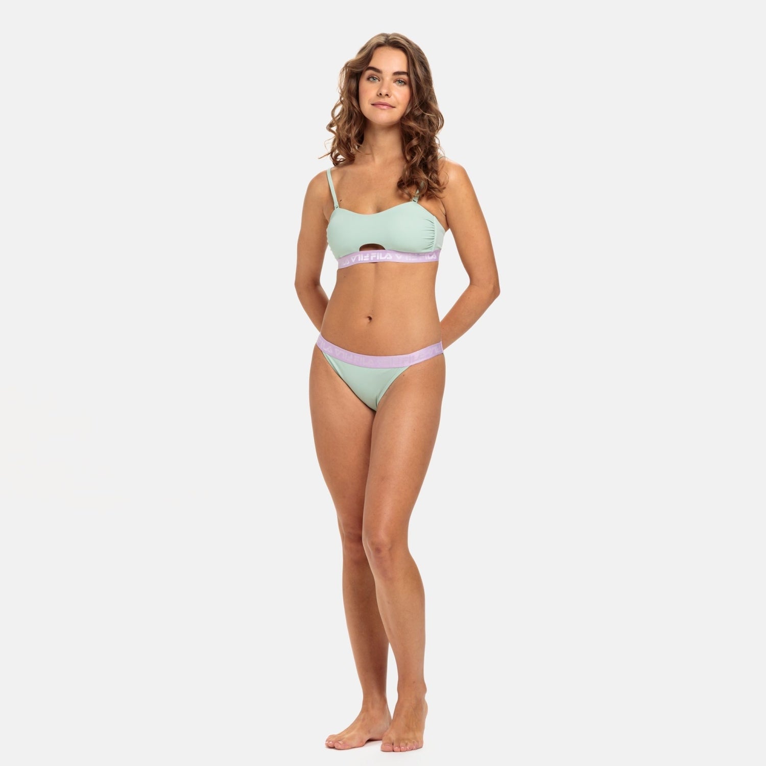 Bikini a fascia Sanming in verde limo Fila   