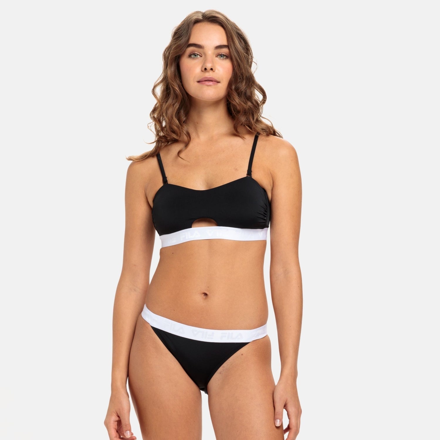 Sanming Bandeau Bikini in Black Bikini Fila   